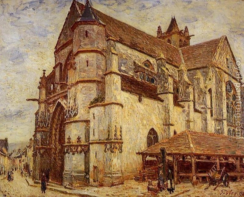 Alfred Sisley : The Church at Moret, Icy Weather